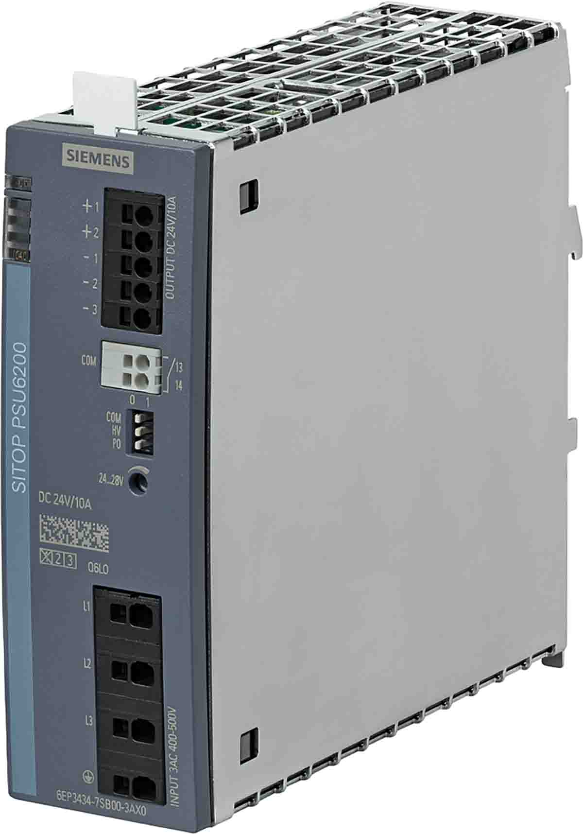 Siemens SITOP PSU6200 Switched Mode DIN Rail Power Supply, 400 → 500V ac ac Input, 24V dc dc Output, 10A Output