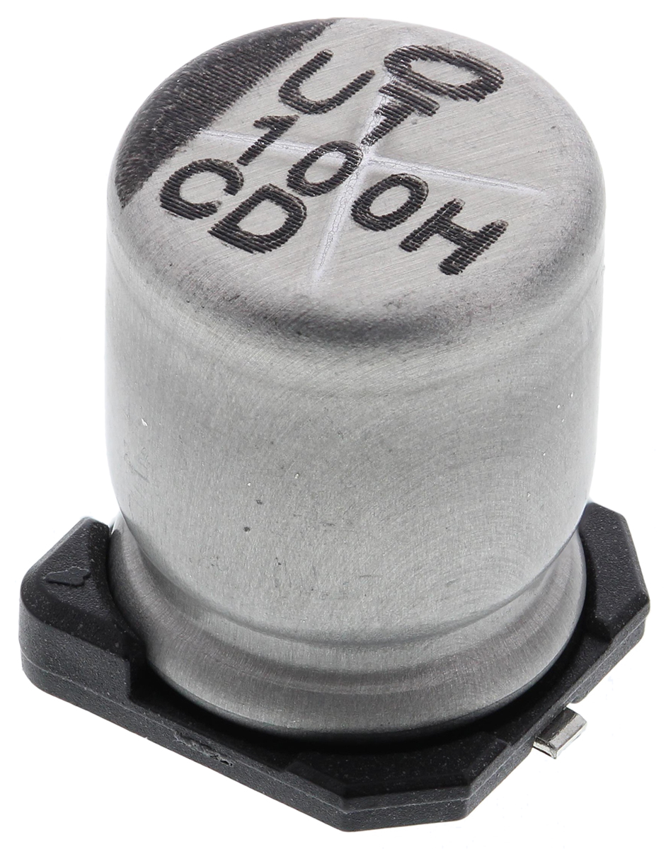 Nichicon 100μF Aluminium Electrolytic Capacitor 50V dc, Surface Mount - UCD1H101MNL1GS