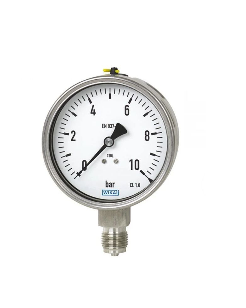 WIKA 1/2 Analogue Pressure Gauge 6bar Bottom Entry 100mm Outside Diameter