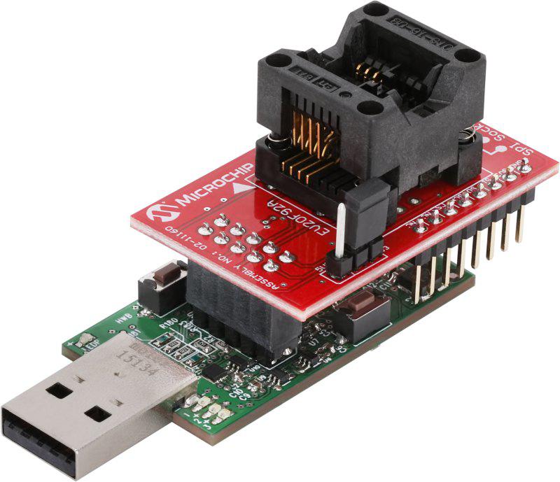 Microchip EV20F92A, Serial Memory SPI Evaluation Kit Serial Memory Evaluation Kit for SPI Socket Board (04-11160), USB