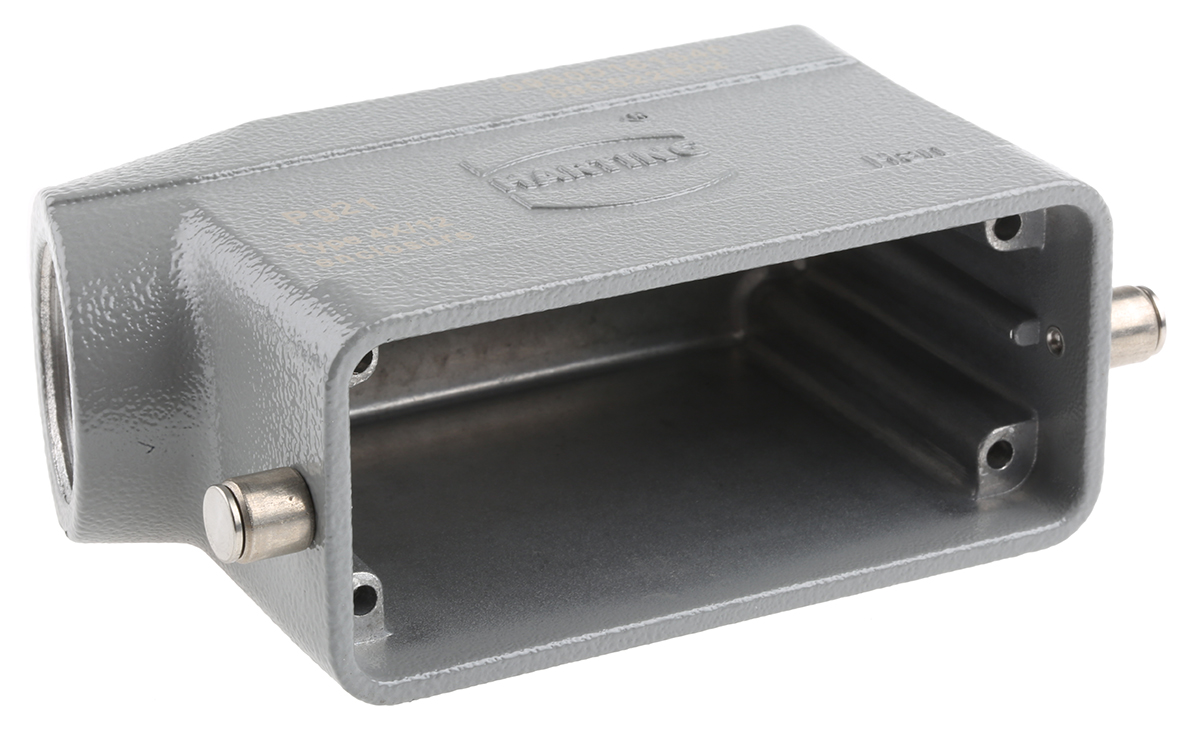 HARTING Han B Heavy Duty Power Connector Hood, PG21 Thread, Side Entry