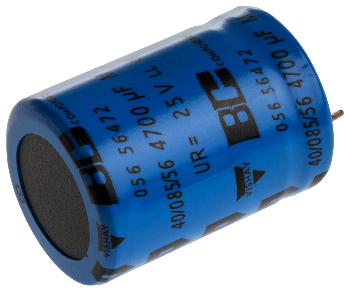 Vishay 4700μF Aluminium Electrolytic Capacitor 25V dc, Snap-In - MAL205656472E3
