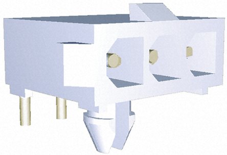 TE Connectivity Mini-Universal MATE-N-LOK Series Right Angle Through Hole PCB Header, 3 Contact(s), 4.14 mm Pitch, 1