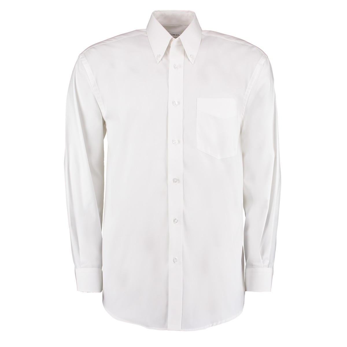 Kustom Kit KK105 White Cotton, Polyester Work Shirt, UK 45in, EU 131cm