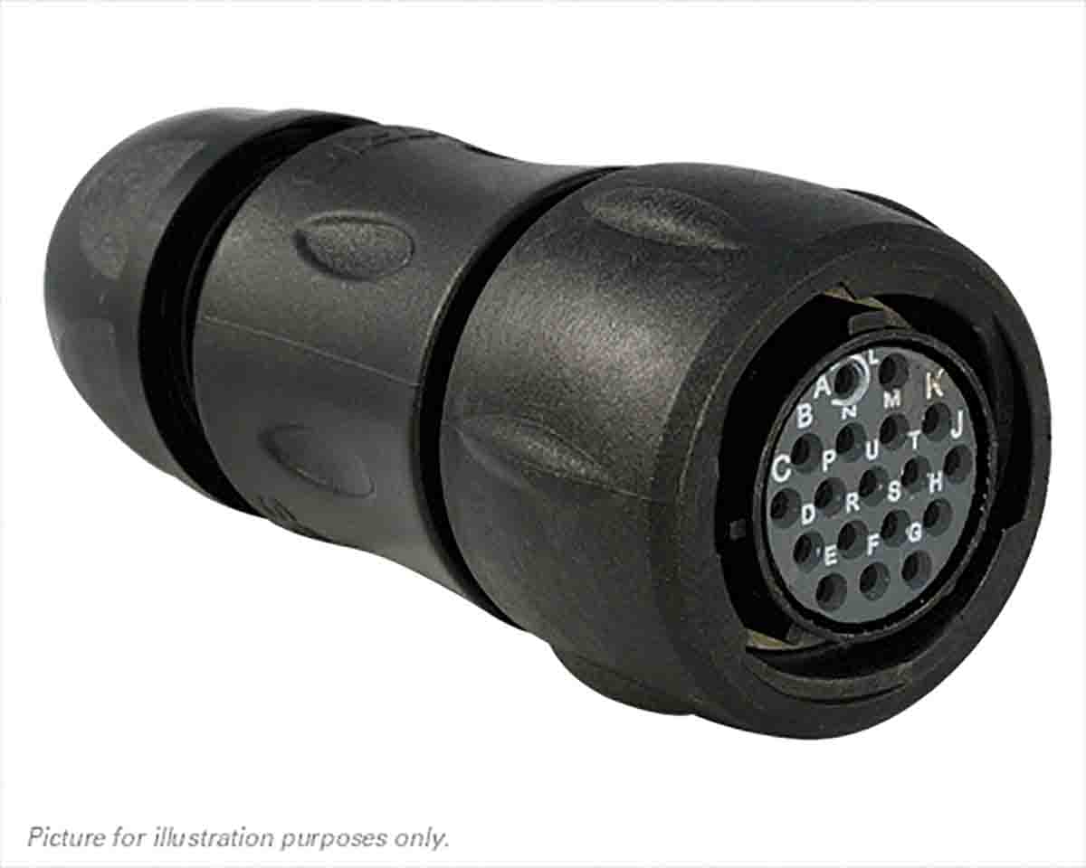 Souriau Sunbank by Eaton, UTS 18 Way Cable Mount MIL Spec Circular Connector Plug, Socket Contacts,Shell Size 14,