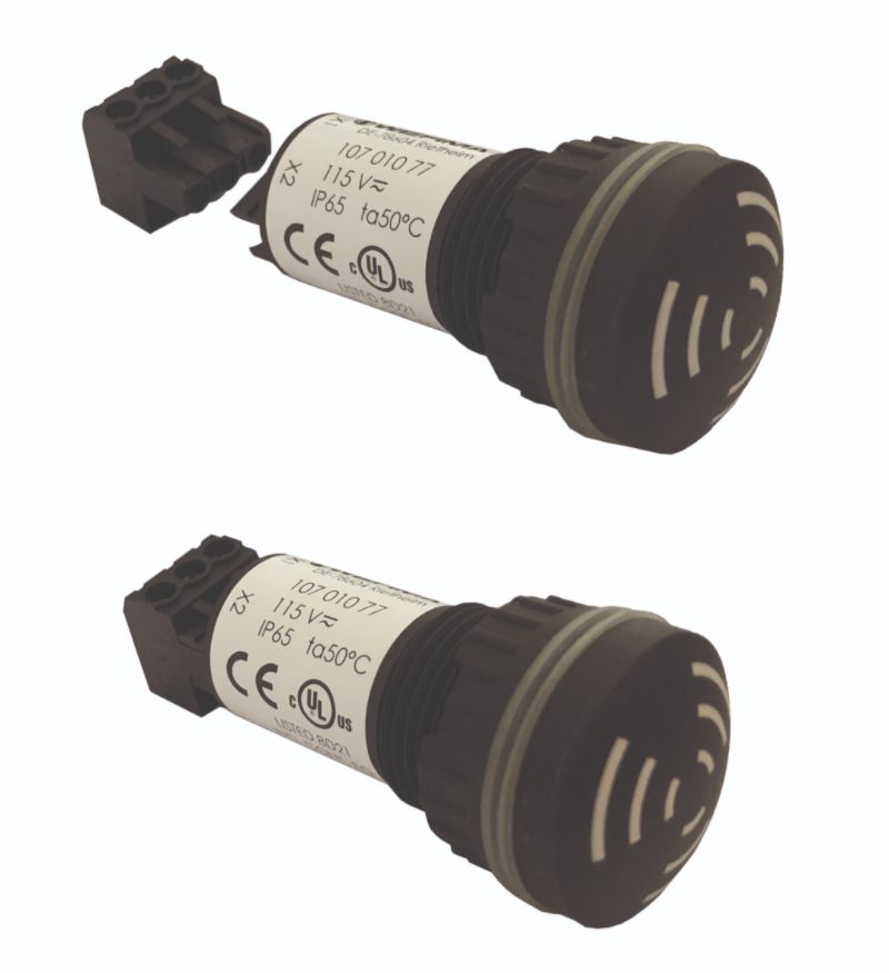 Werma 60dB Screw Terminal Continuous Buzzer, 28(Dia.) x 61mm, 12/24V ac/dc Max