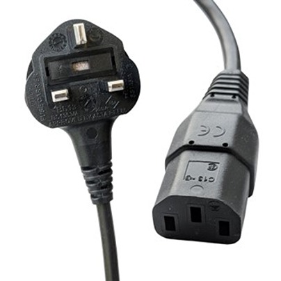 RS PRO Straight IEC C13 Socket to Straight Power Cord, 3m