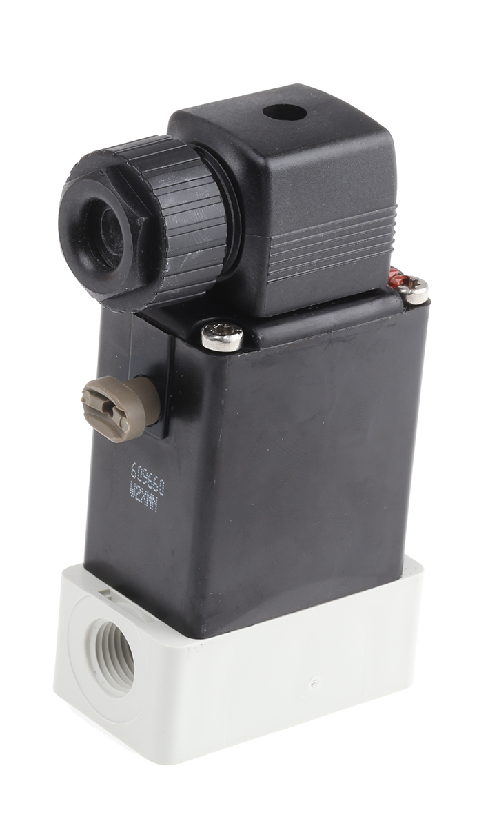 Burkert Solenoid Valve 078559, 3 Port, NO/NC, 230 V ac 1/4 in G, 6.35 mm