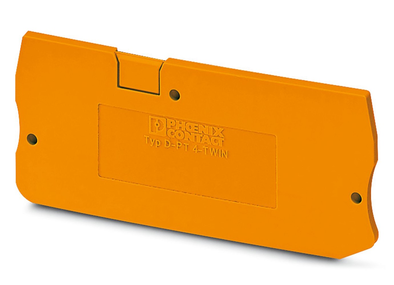 Phoenix Contact D-PT 4-TWIN OG Series End Cover for Use with DIN Rail Terminal Blocks