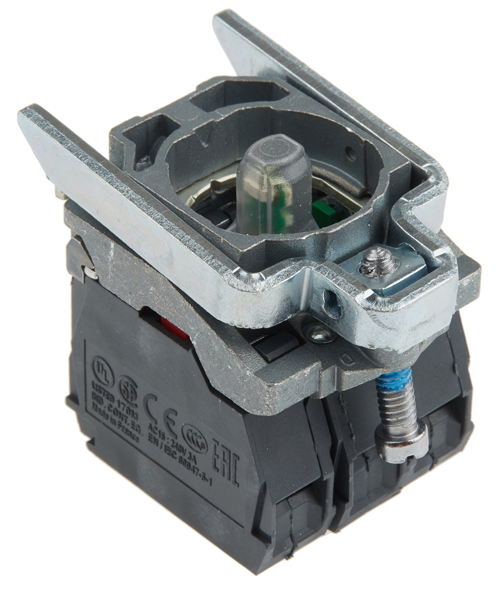 Schneider Electric Harmony XB4 Series Illuminated Push Button, Panel Mount, 22mm Cutout, SPDT