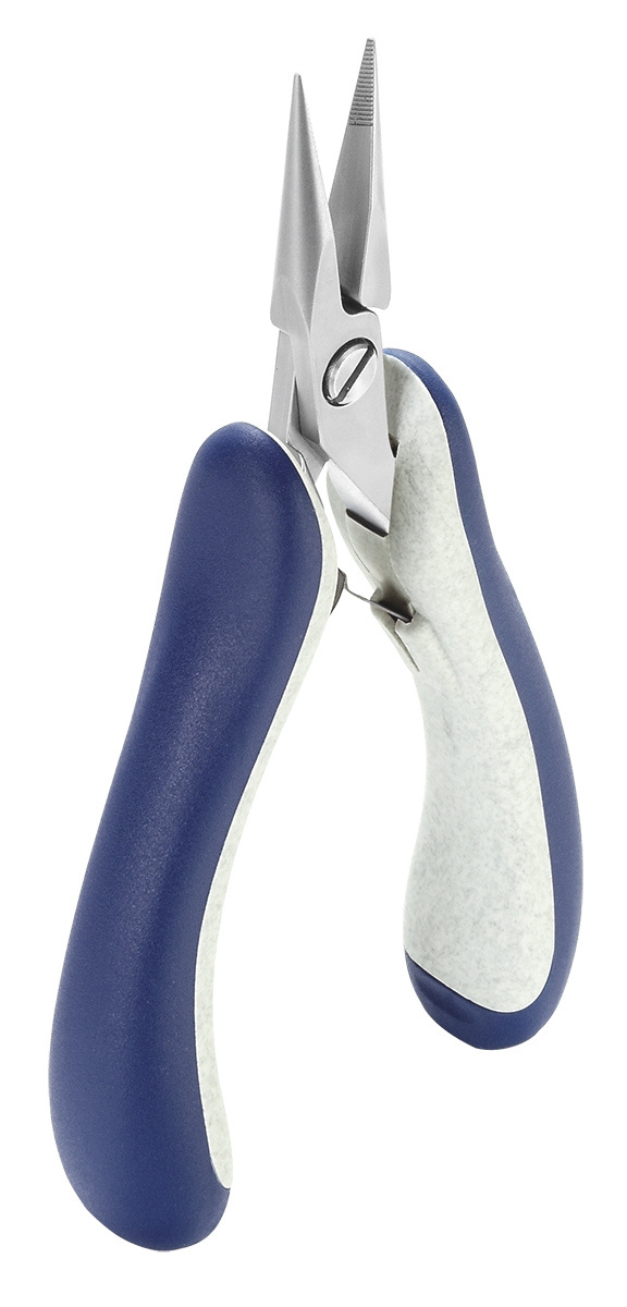 ideal-tek E6024 Electronics Pliers, Long Nose Pliers, 145 mm Overall, Straight Tip, 30mm Jaw, ESD