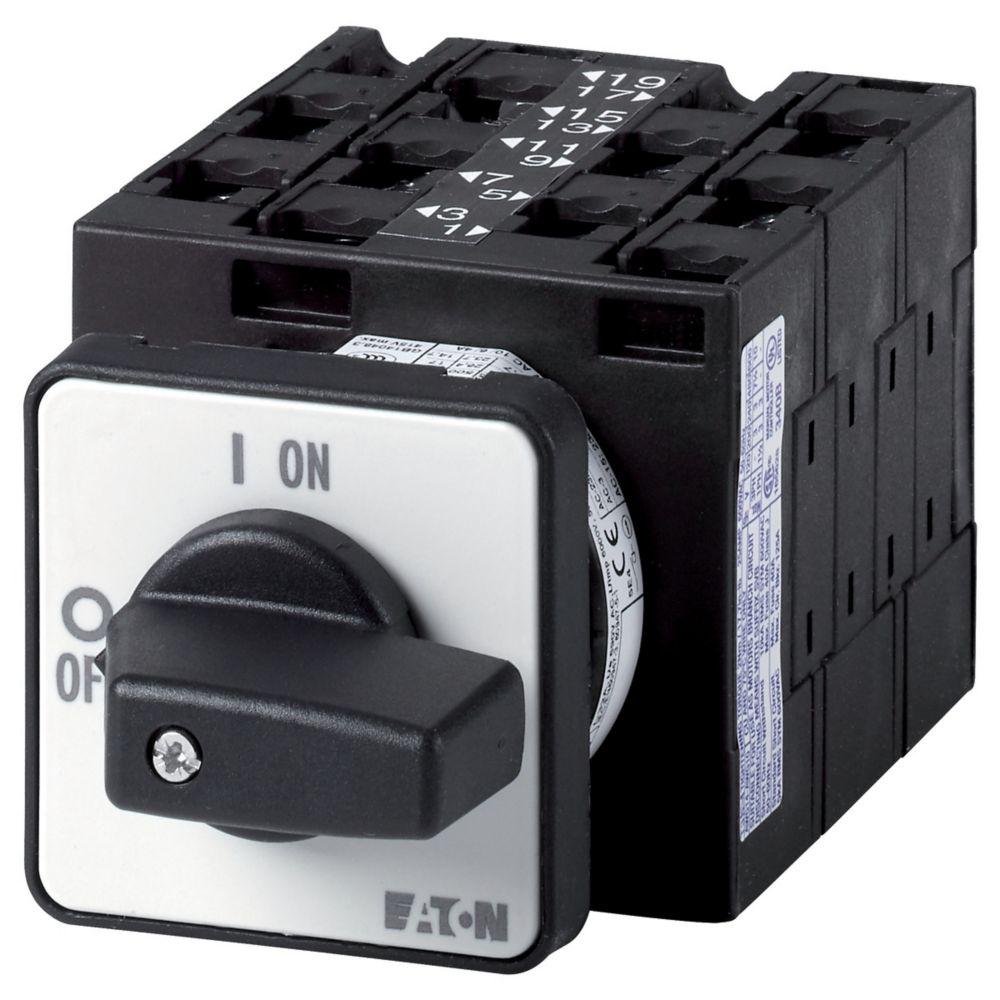 Eaton, 3P 5 Position 60° Star Delta Cam Switch, 690V (Volts), 32A, Short Thumb Grip Actuator
