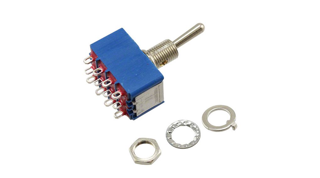 APEM Toggle Switch, Panel Mount, On-On, Solder Lug Terminal, 250V ac