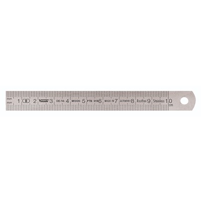 Vogel 100mm Steel Metric Ruler