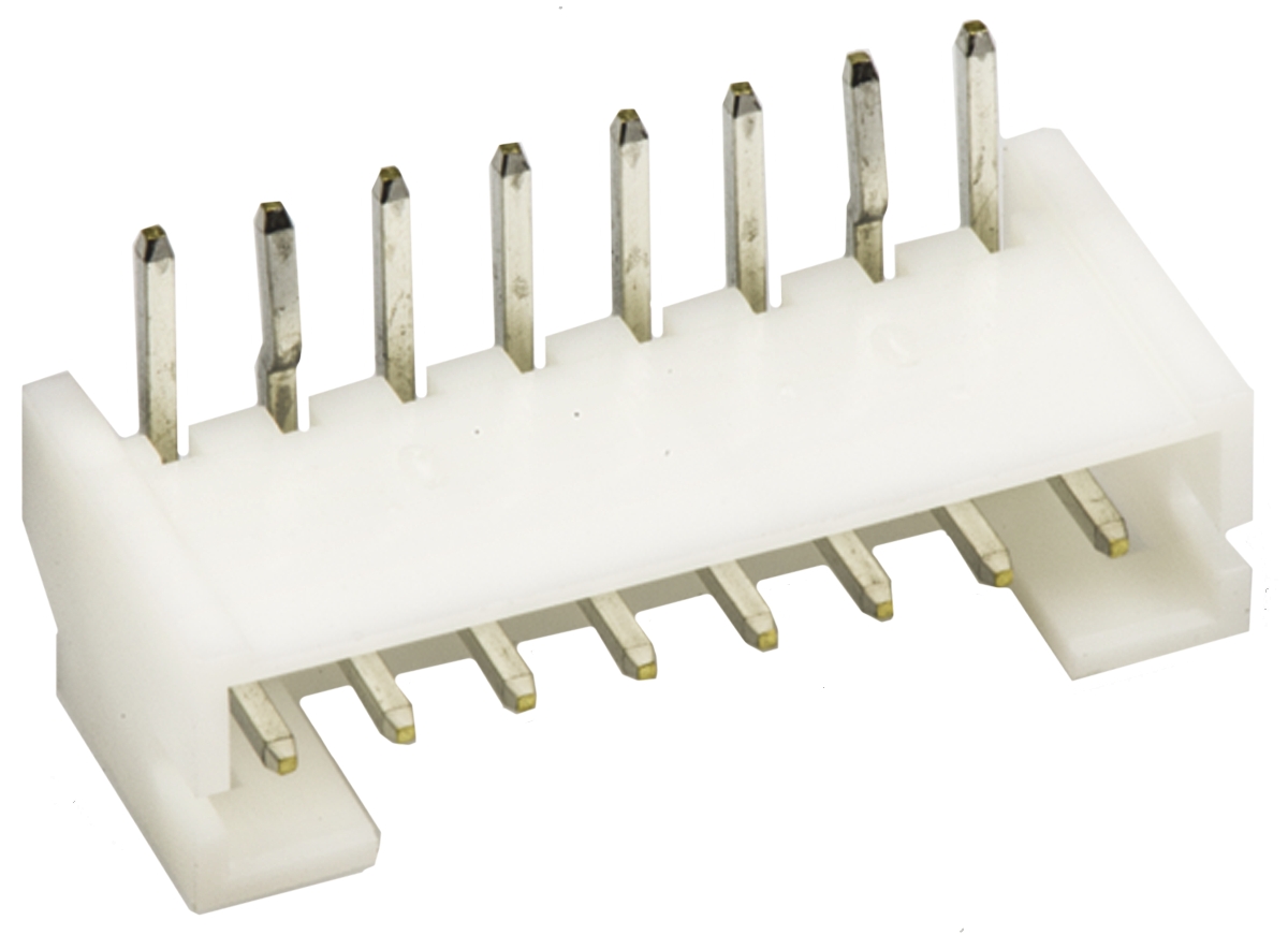 JST PH Series Right Angle Through Hole PCB Header, 8 Contact(s), 2 mm Pitch, 1 Row, Shrouded