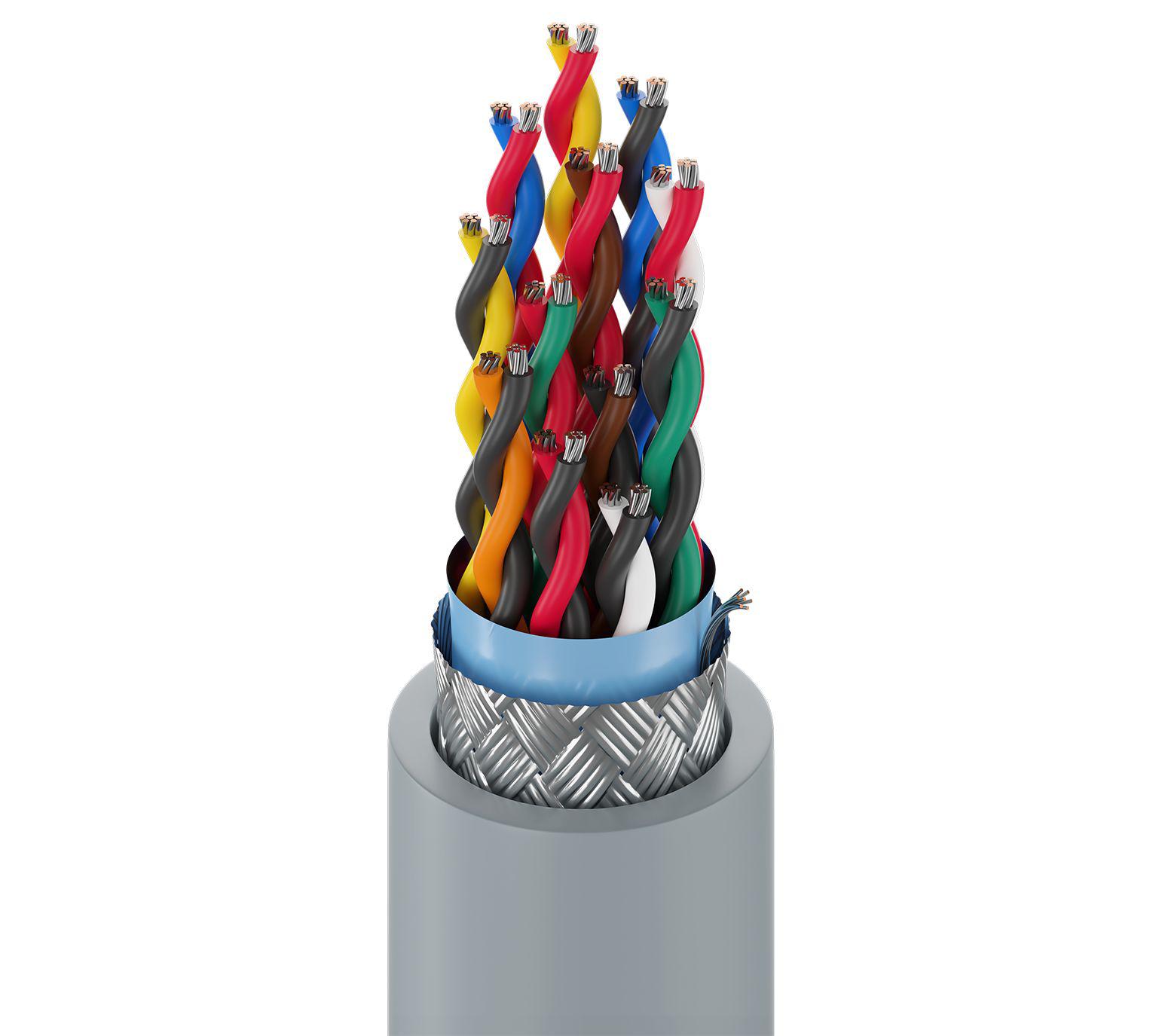 Belden 9812 Series Data Cable, 12 Pairs, 24 Cores, 0.08 mm², Screened, 28 AWG, 30m, Screened Shield, RS-232 Cable