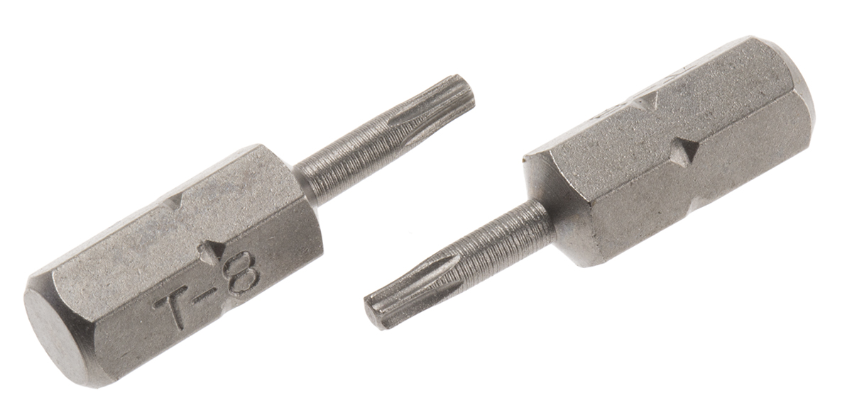 RS PRO Star Screwdriver Bit, T8 Tip, 25 mm Overall