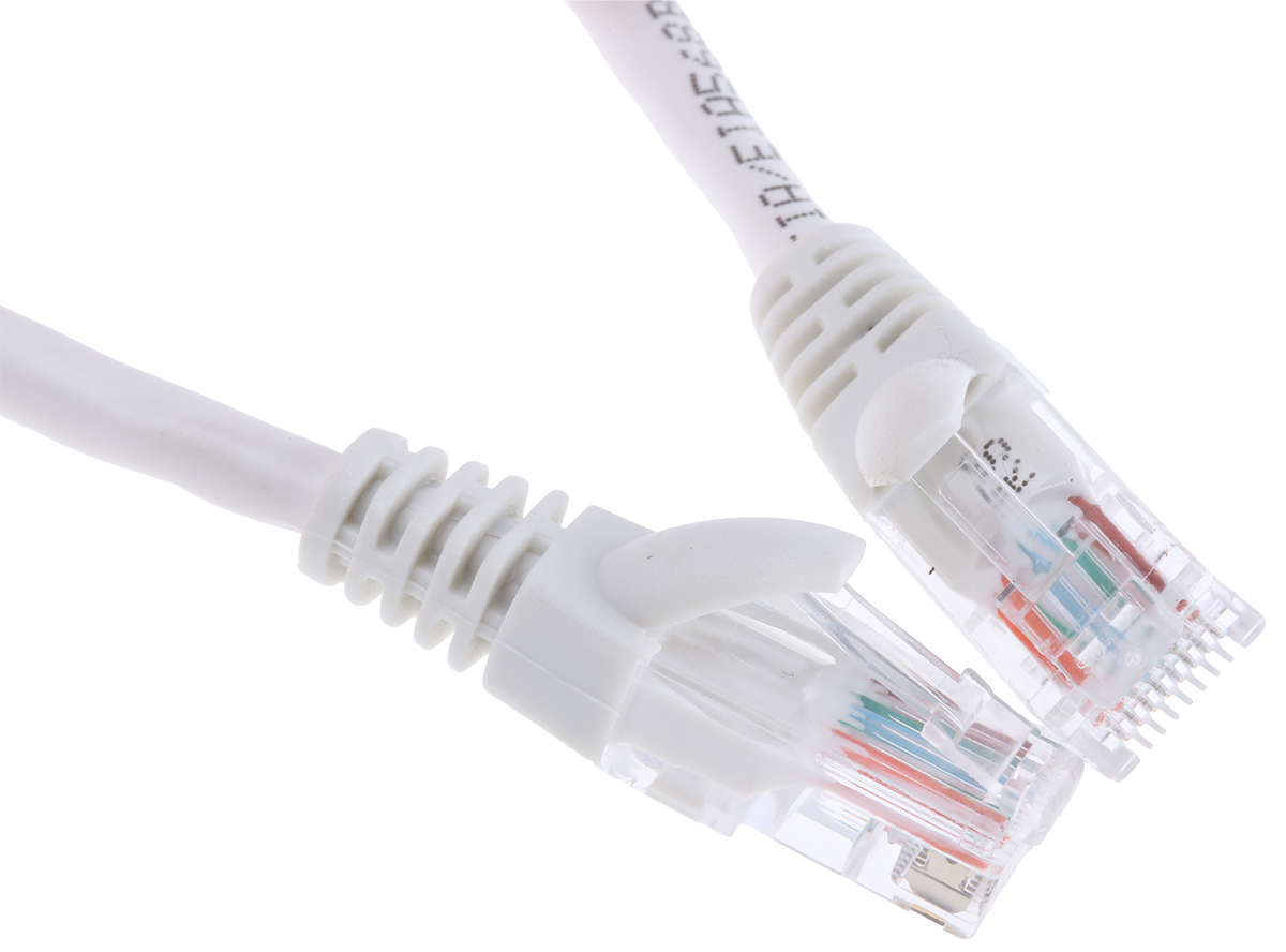 RS PRO, 0.5m Cat5e, White RJ45 to Male RJ45 Male, U/UTP Unshielded, Terminated PVC Sheath