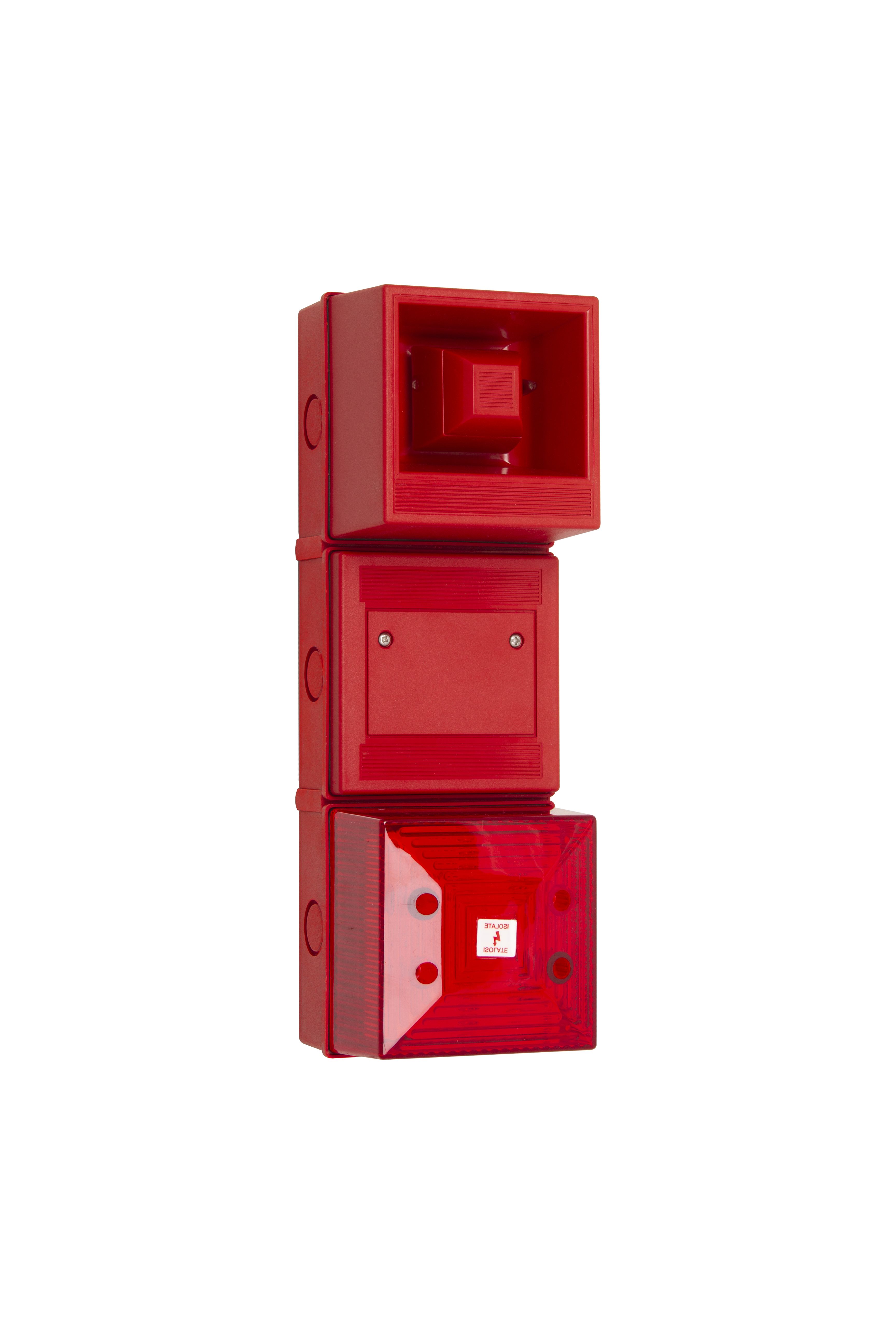 Clifford & Snell YL4IS Series Red Sounder Beacon, 18 → 24 V dc, IP65, Fixed Mount, 100dB at 1 Metre