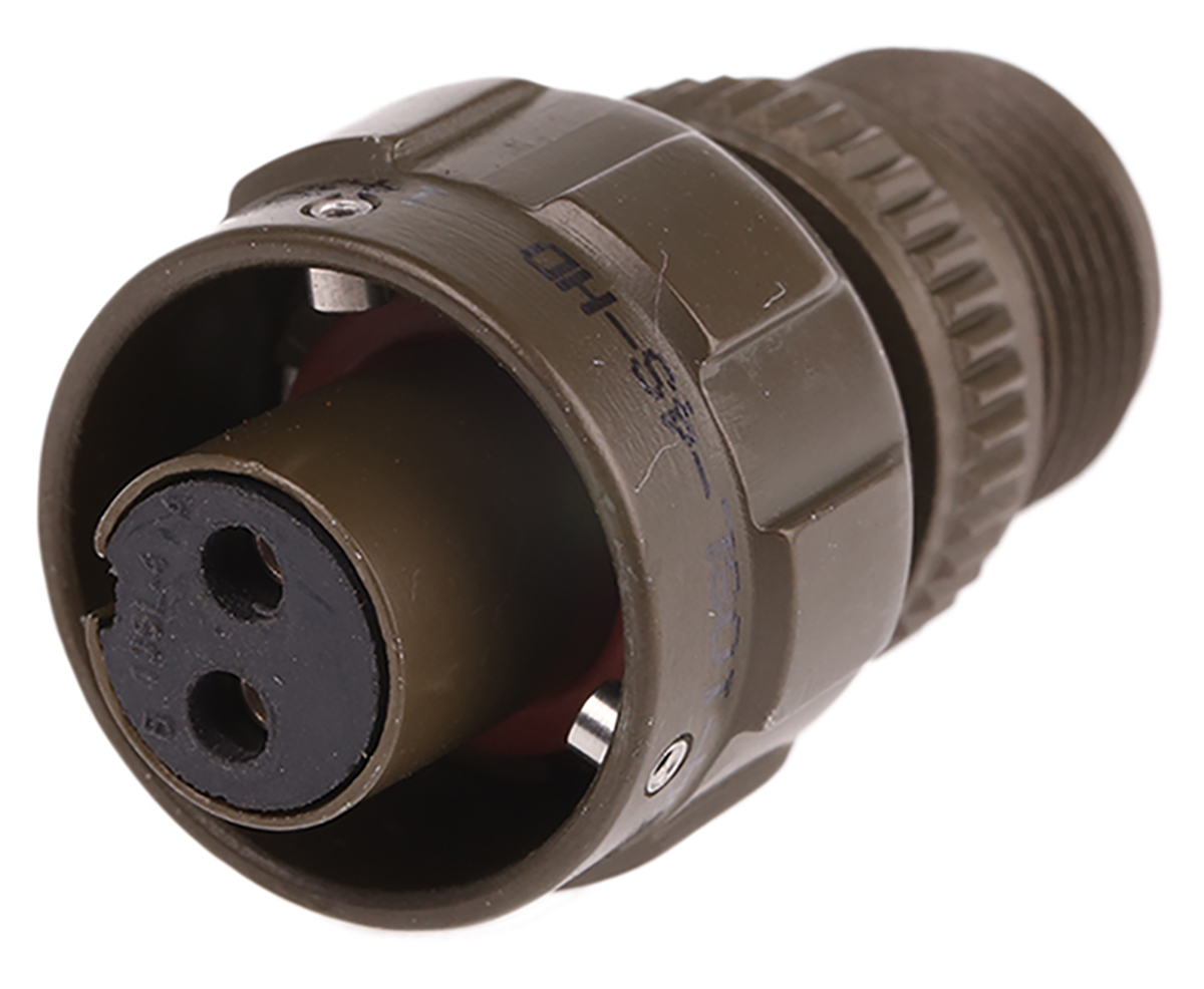 Amphenol Limited, 97B, Brass 2 Way Cable Mount MIL Spec Circular Connector Plug, Socket Contacts,Shell Size 10SL,