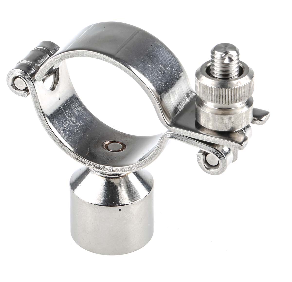 RS PRO Stainless Steel Silver Hinged Pipe Clamp, 1/2 in BSP