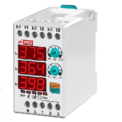 RS PRO Current Monitoring Relay, Three Phase, 1NO/1NC, DIN Rail Mount