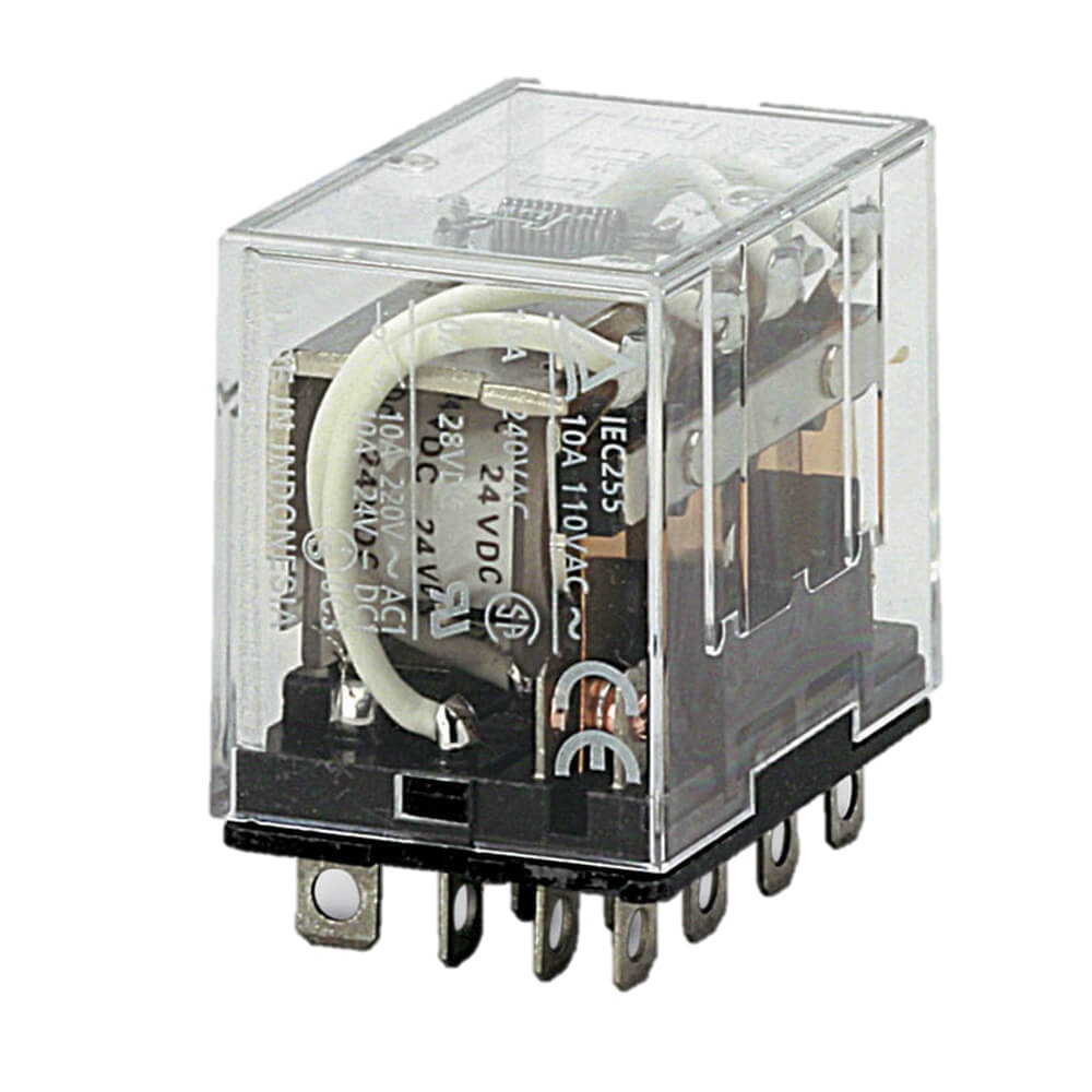 Omron Plug In Power Relay, 24V dc Coil, 10A Switching Current, 4PDT