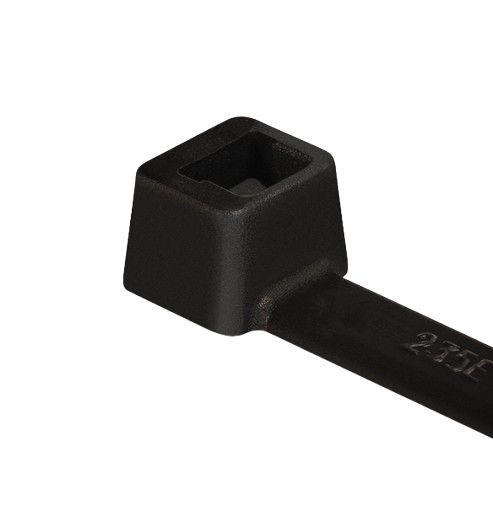 HellermannTyton Cable Tie, , 175mm x 4 mm, Black Polyamide 6.6 (PA66), Pk-100