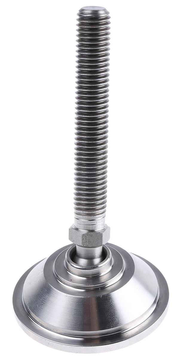 Nu-Tech Engineering M12 Stainless Steel Adjustable Foot, 1500kg Static Load Capacity 10° Tilt Angle