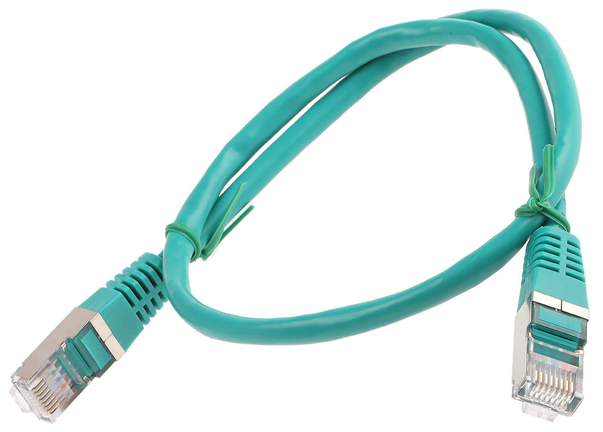 Decelect, 0.5m Cat5, Green RJ45 to Male RJ45 Male, F/UTP Shielded, Terminated PVC Sheath