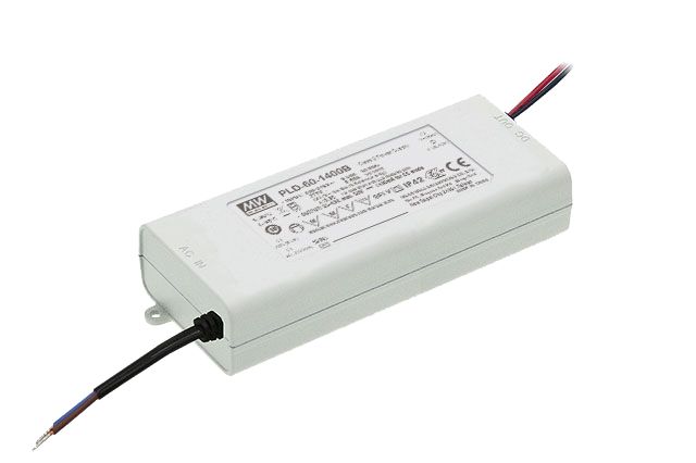 MEAN WELL LED Driver, 50 → 86V Output, 60W Output, 700mA Output, Constant Current Dimmable