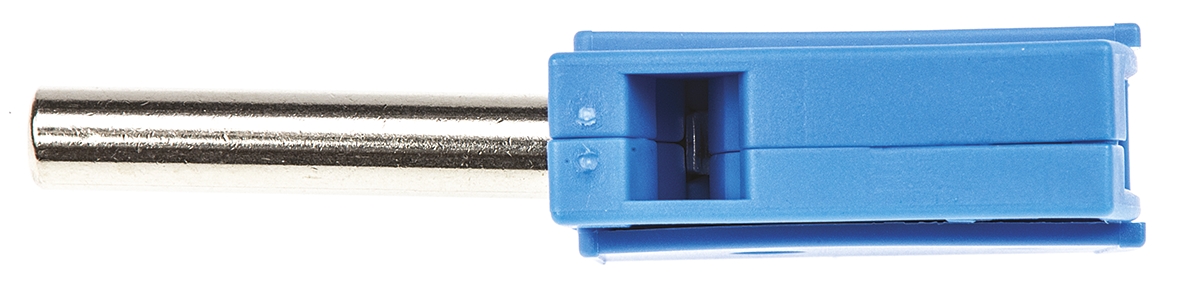 WAGO Blue Male Banana Plug, 4 mm Connector, Cage Clamp Termination, 20A, 42V, Nickel Plating