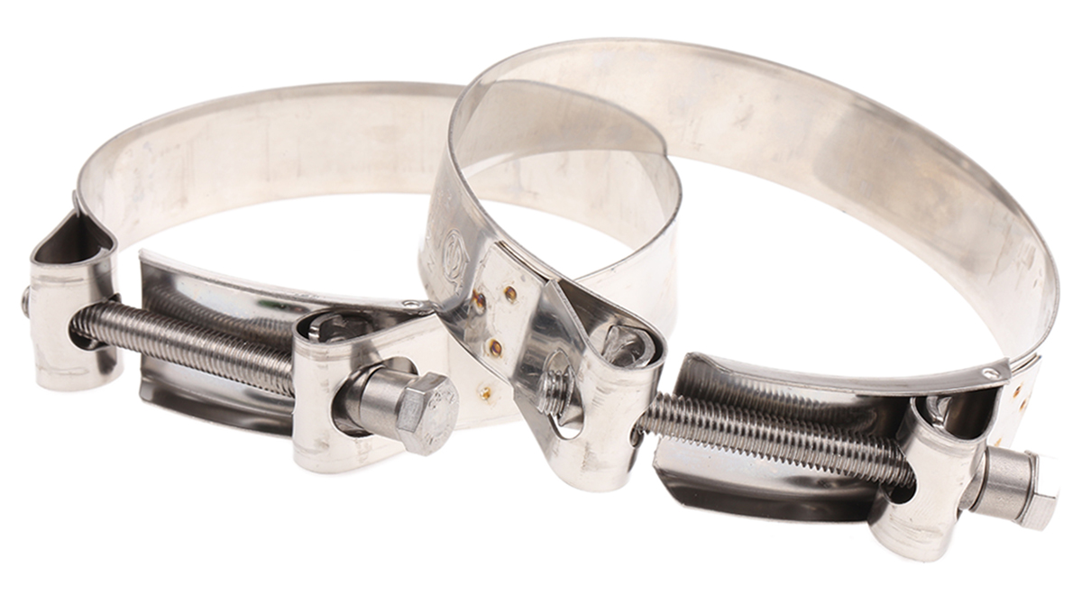 MIKALOR Stainless Steel, Zinc-Plated Steel (Bolt) Hex Screw Bolt Drive, 25mm Band Width, 104 → 112mm ID