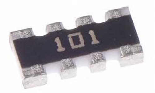 Bourns 100Ω Resistor Array, 4 Resistors, 0.25W total, 1206 (3216M), Convex