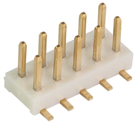 Hirose A3 Series Straight Surface Pin Header, 10 Contact(s), 2 mm Pitch, 2 Row, Unshrouded