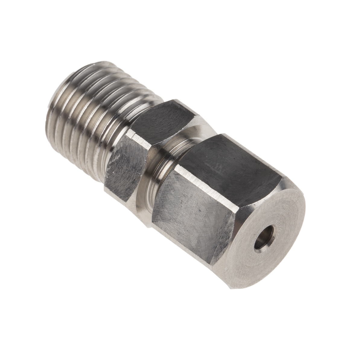 RS PRO 1/4 BSP Compression Fitting for Use with Thermocouple or PRT Probe, 3.175mm Probe