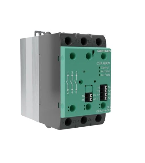 Gefran GRZ-H Series Solid State Relay, 40 A Load, DIN Rail Mount, 480 V ac Load, 260 V ac Control