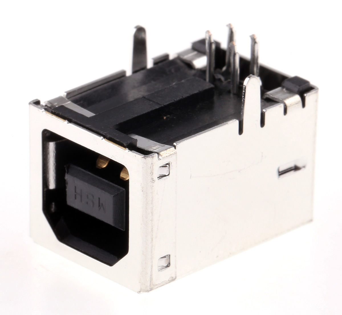 Molex Right Angle, Through Hole, Socket- Single Port Type B USB Connector