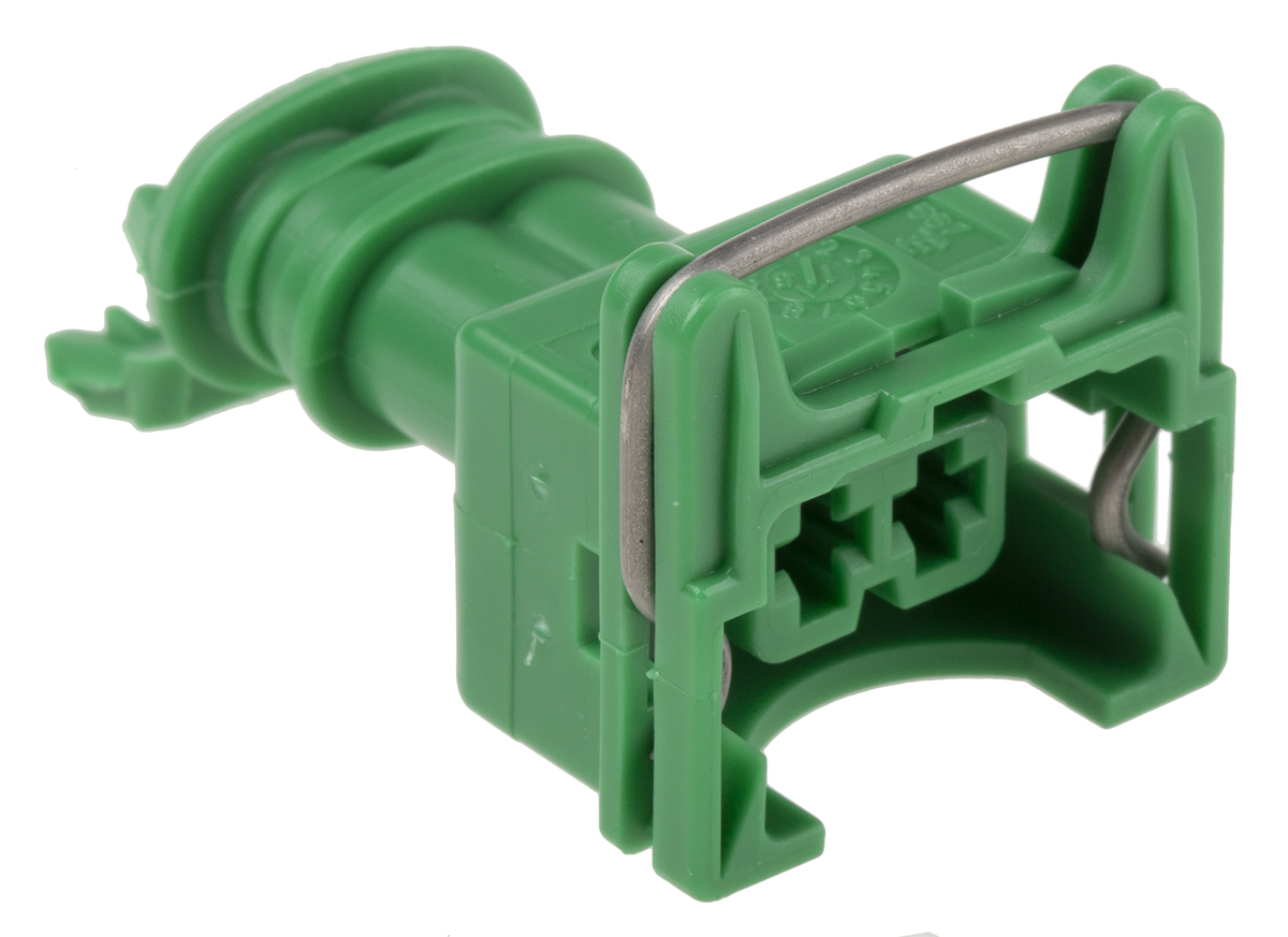 TE Connectivity, Junior Power Timer Automotive Connector Socket Green Cable Mount 2 Way 282189-4