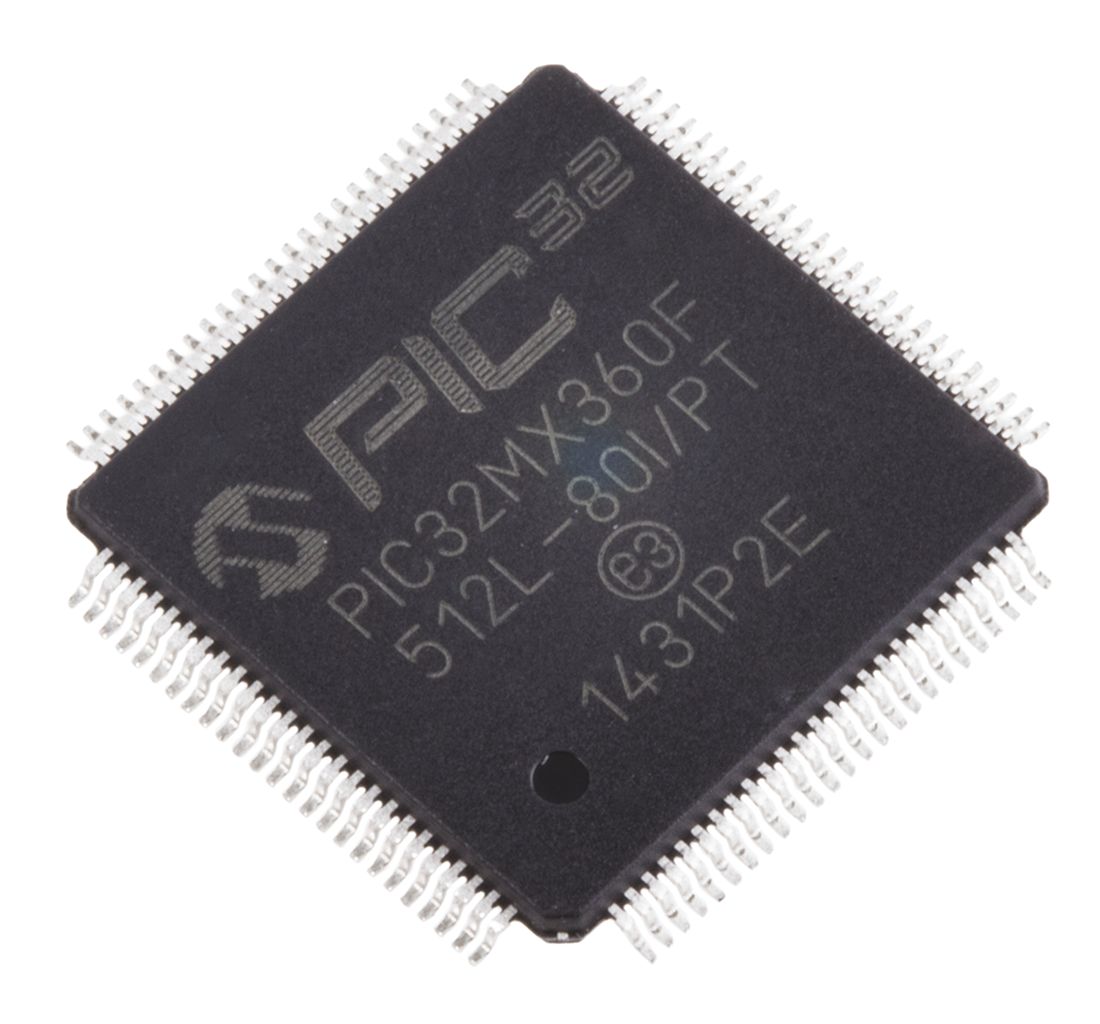 Microchip, 32 bit PIC Microcontroller, 80 MHz, 512kB FLASH, 100-Pin TQFP