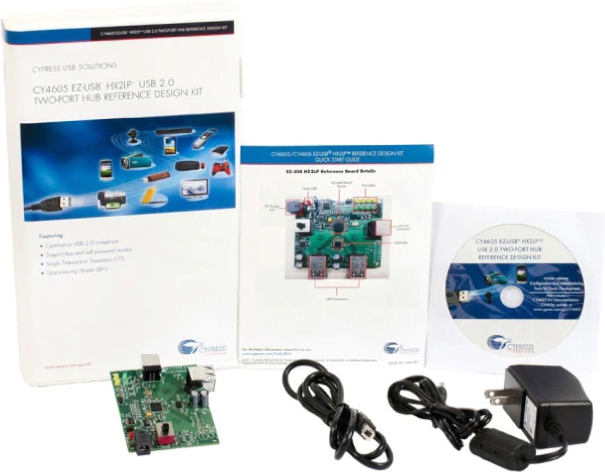 Infineon High-Speed Low-Power USB 2.0 Compliant 2-Port Hub CY7C65620 USB Stick for Microcontroller CY4605