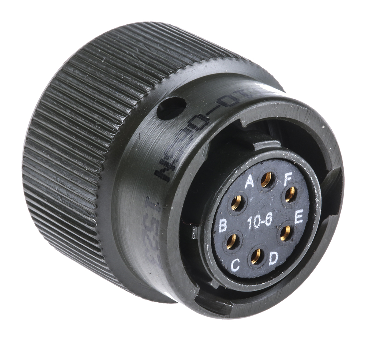 Amphenol Limited, 62GB 6 Way Cable Mount MIL Spec Circular Connector PlugOlive, Socket Contacts,Shell Size 10, Bayonet