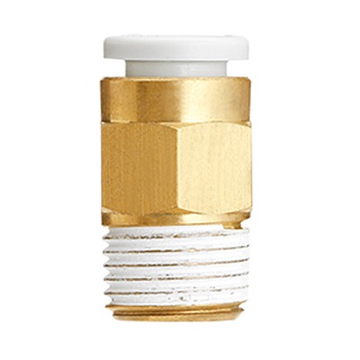 SMC KQ2 Series Male Connector, 5/16 in to NPT 3/8 Male, Threaded-to-Tube Connection Style, KQ2H09-36AS
