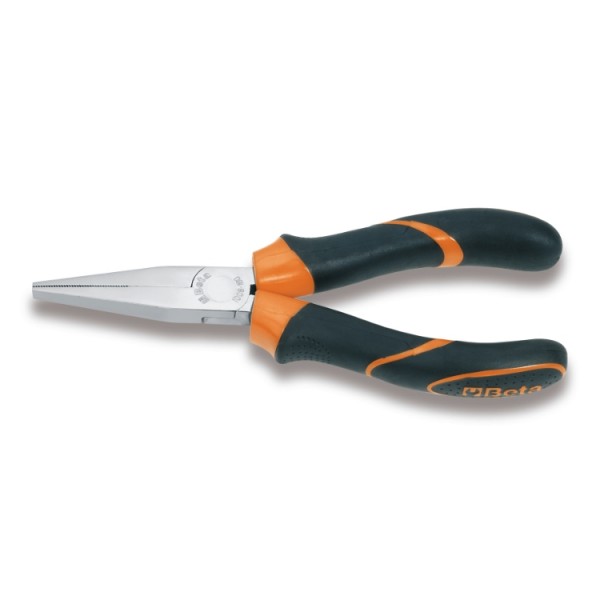 BETA Long Nose Pliers, 160 mm Overall, Straight Tip, 51.5mm Jaw