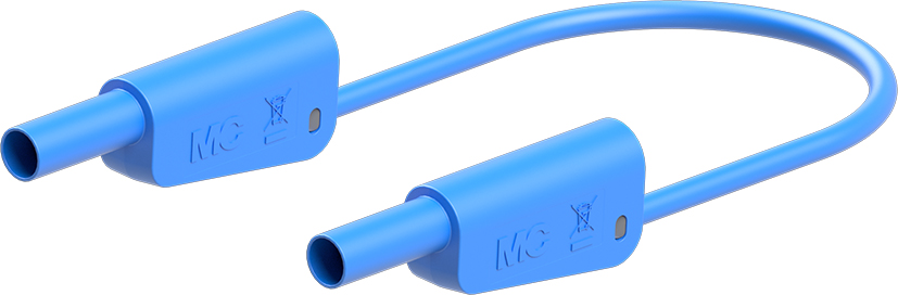 Staubli Test lead, 19A, 1kV, Blue, 500mm Lead Length