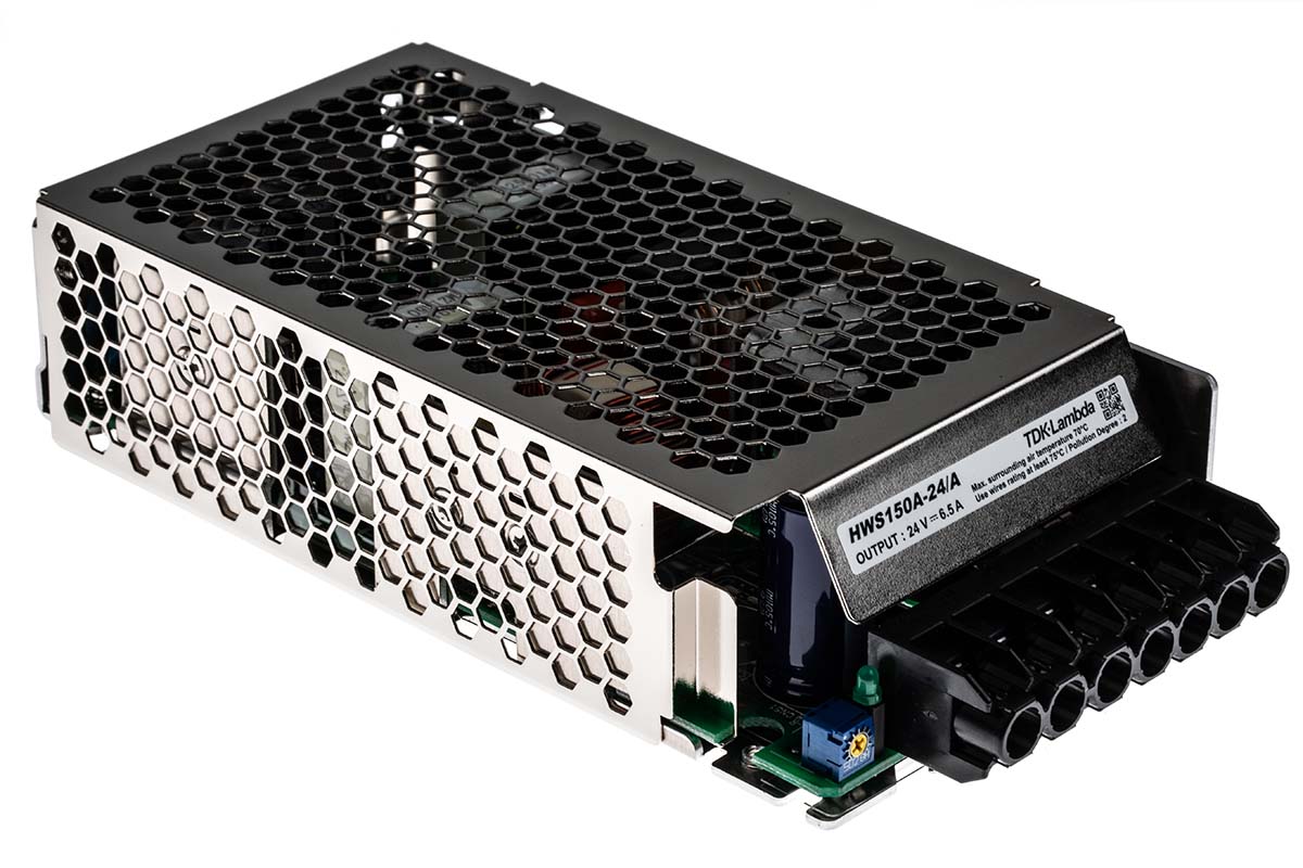 TDK-Lambda Switching Power Supply, HWS150A-24/A, 24V dc, 6.5A, 156W, 1 Output, 120 → 370 V dc, 85 → 265 V