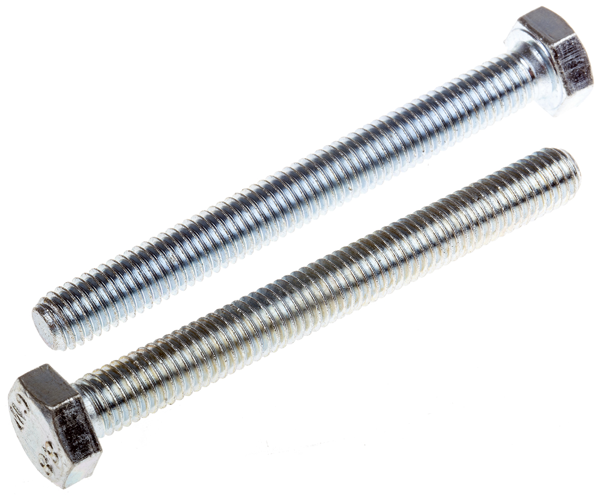 RS PRO Bright Zinc Plated Steel, Hex Bolt, M8 x 75mm