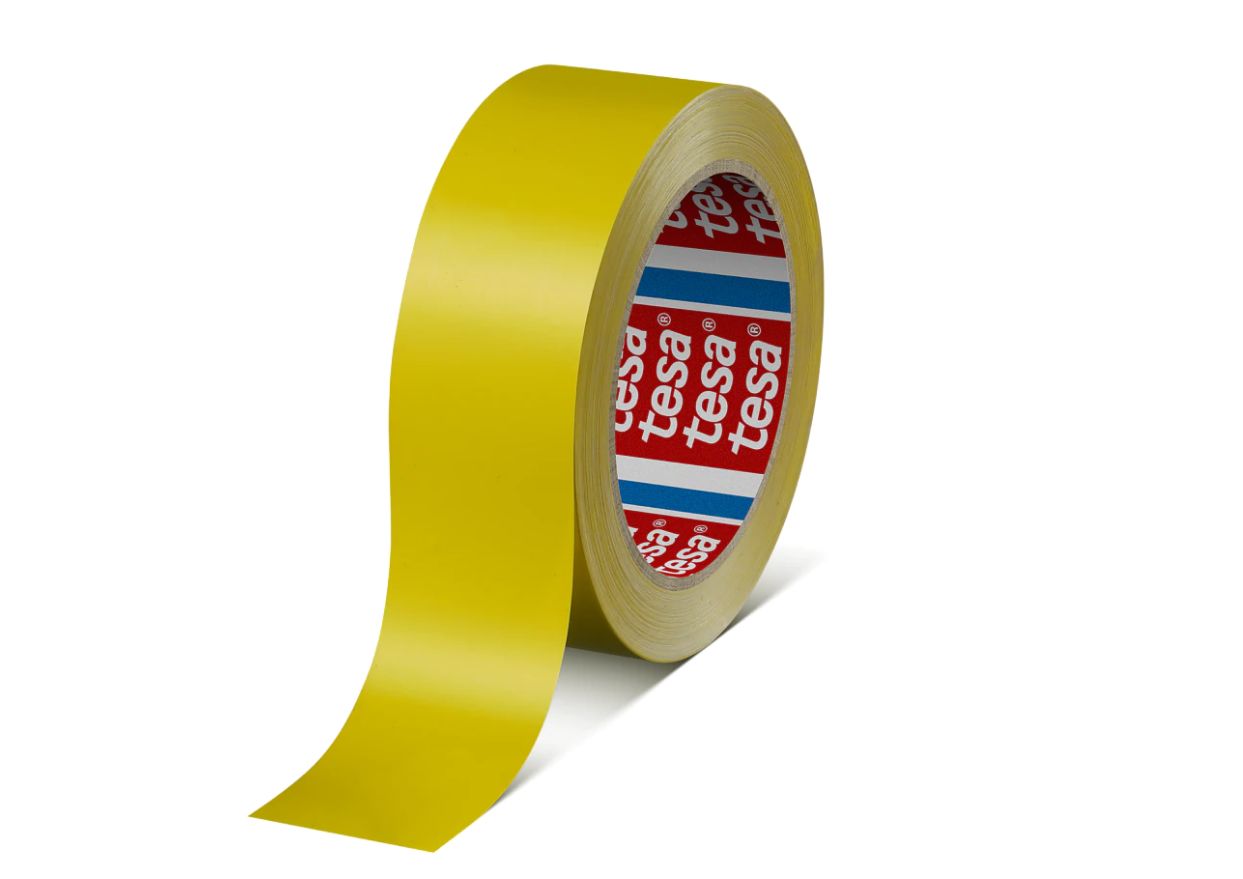Tesa 60404 Yellow Packing Tape, 66m x 25mm