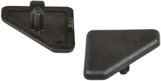 RS PRO Black End Cap, 30 x 30R Strut Profile, 6mm Groove