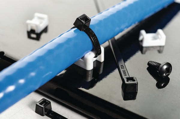 HellermannTyton Black Cable Tie Mount 9.4 mm x 14.7mm, 5mm Max. Cable Tie Width